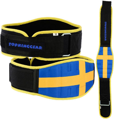 Sweden Flagged Weight Lifting Training Belt. 
