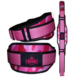 Women 4-inch Pink Camouflage Weightlifting Belt