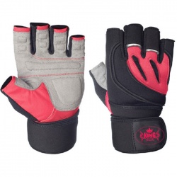 WOMEN WORKOUT GLOVES with long Wrist Wrap;-