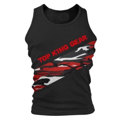 New TopKingGear Design Camouflage Center Cross Shape Gym Tank Top;-