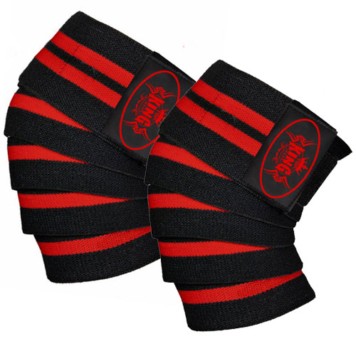  Weightlifting Cotton Elastic Gym Knee Wraps:-