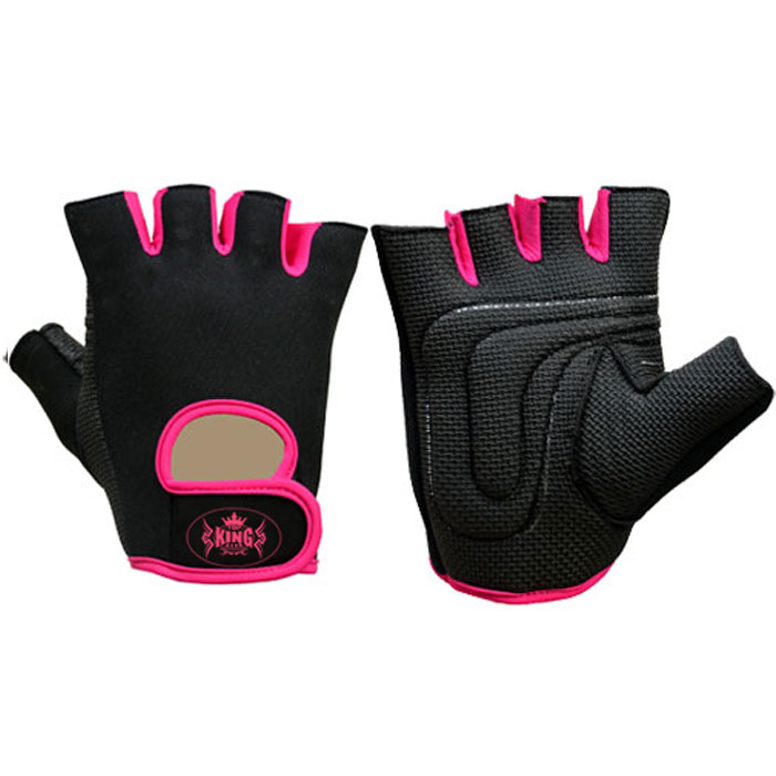 Pink Womens Padded Grip Gym Weight Lifting Exercise Gloves