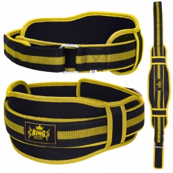 Weight Lifting Training Belt Yellow black Double Support Brace