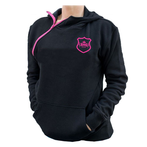 Women Shoulder Zip Hoodie