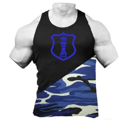 New Top King Gear Crosscut Men Gym Stringer Tank Top;-