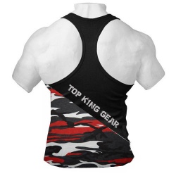 New Top King Gear Crosscut Men Gym Stringer Tank Top;-
