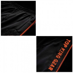  Men's Black Mesh Fitness Gym Pants;-