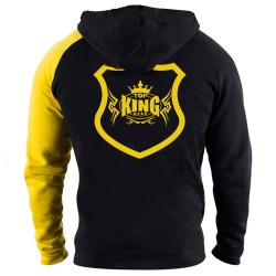 NEW TOP KING GEAR DESIGN CONTRAST RAGLAN SLEEVE HOODIE