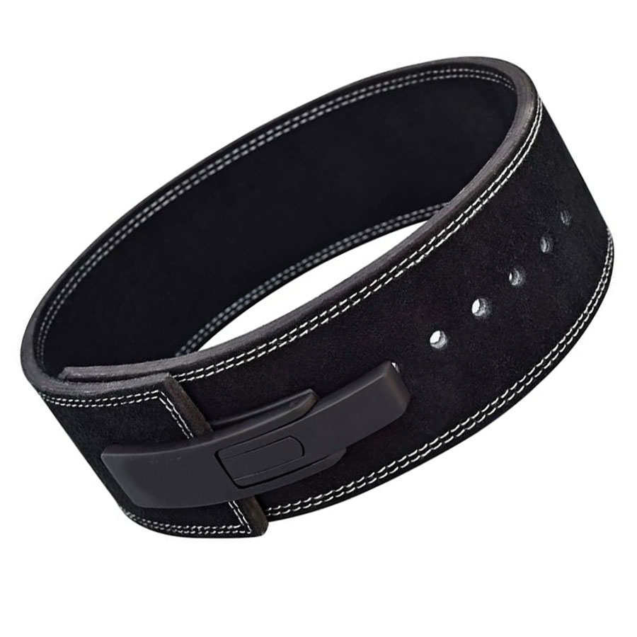 Power Lifting Leather Lever Gym Belt:-