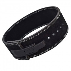 Power Lifting Leather Lever Gym Belt:-
