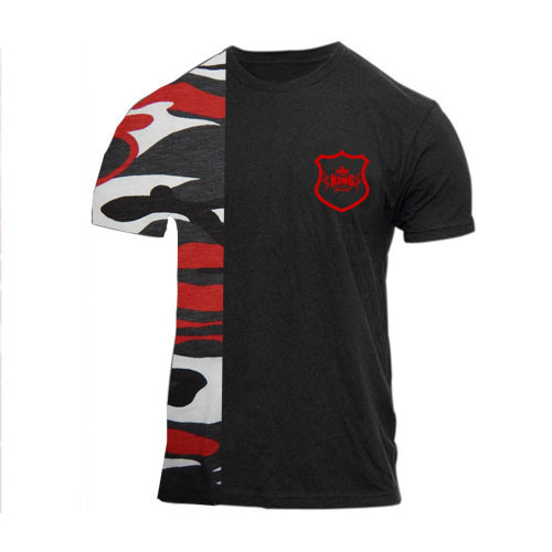  New TopKingGear Design Cotton Camouflage Side Panels T Shirt