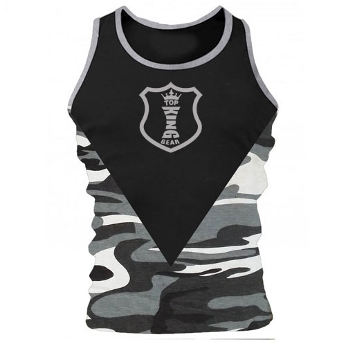  New TopKingGear V Cut Camouflage Gym Tank Top;-