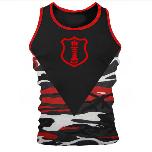  New TopKingGear V Cut Camouflage Gym Tank Top;-