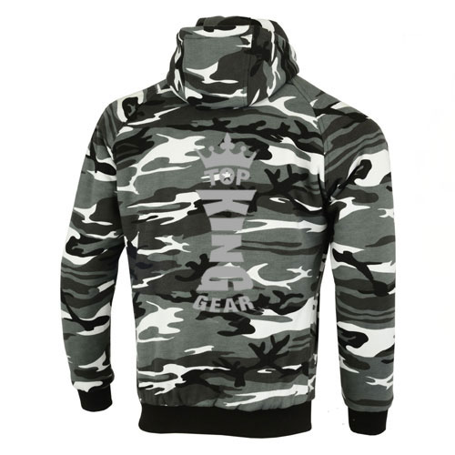 Kevlar Grey Camo Fleece Hoodie;-