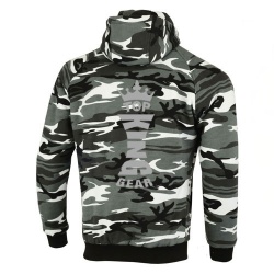 Kevlar Grey Camo Fleece Hoodie;-
