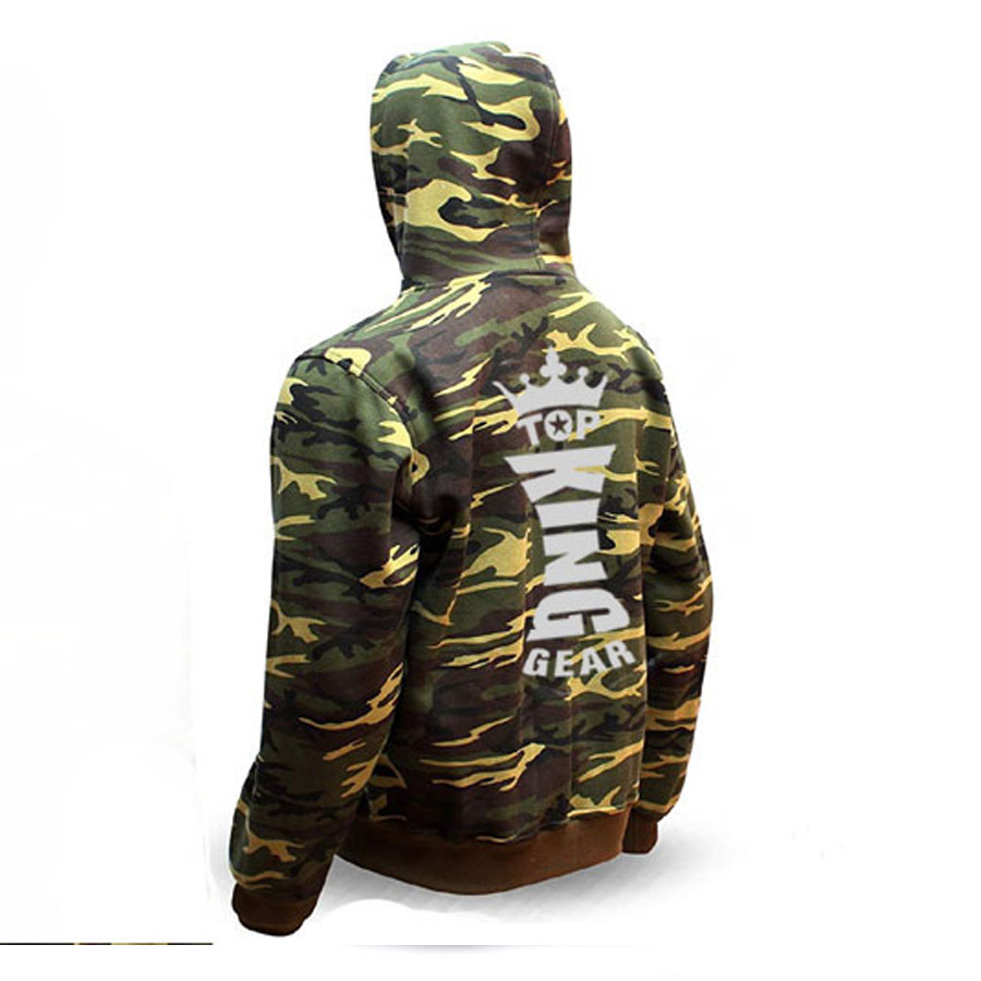 Kevlar Green Camo Fleece Hoodie;-