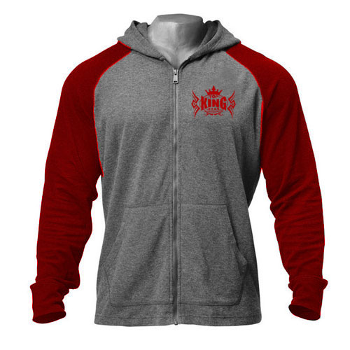 Men Raglan Design Zip-Up Hoodie:-