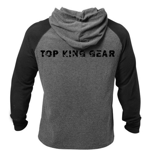 Men Raglan Design Zip-Up Hoodie:-