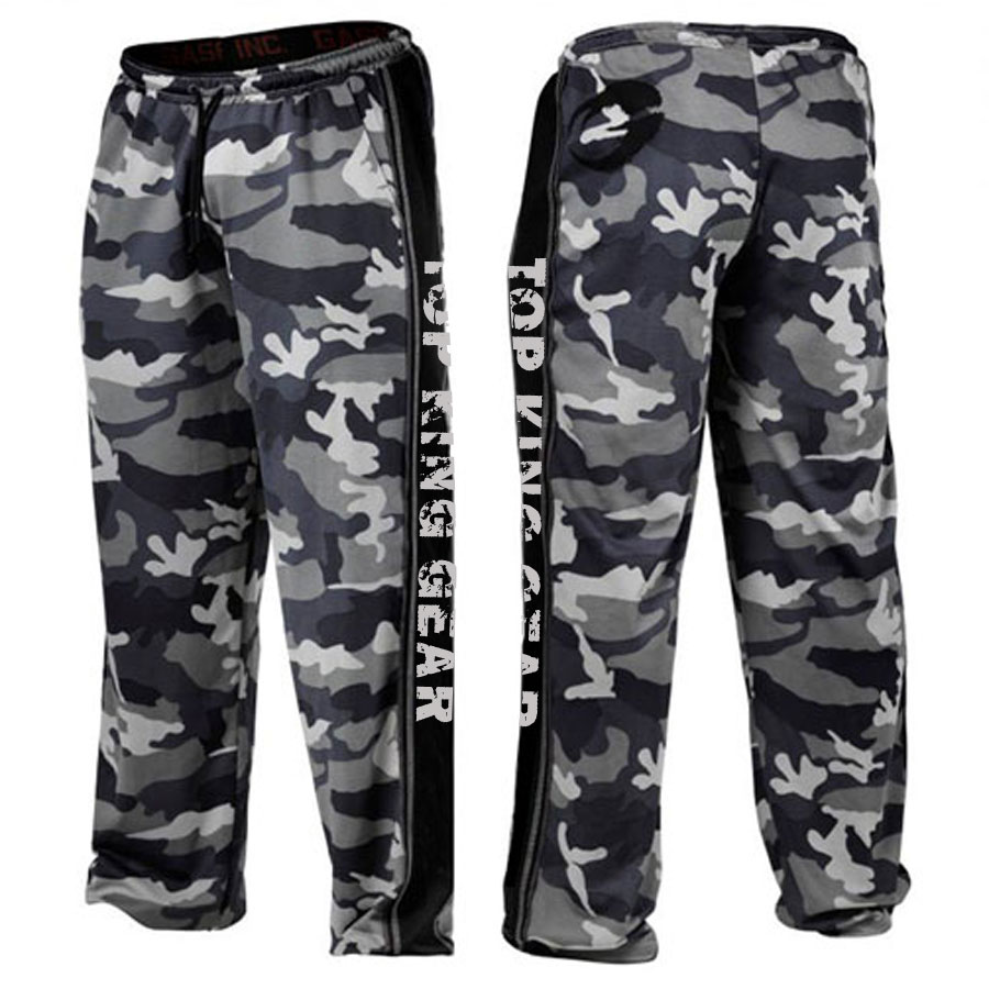 Men Grey Camo Mesh Pant