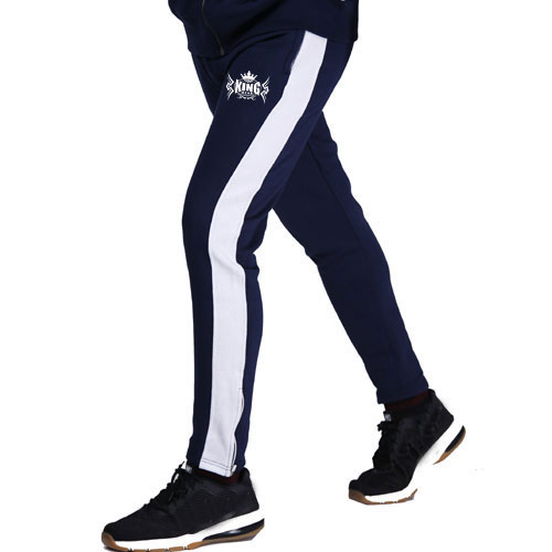 Navy Blue Panel Tracksuit:-