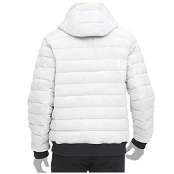 Men Quilted Hooded Bomber Jacket:-