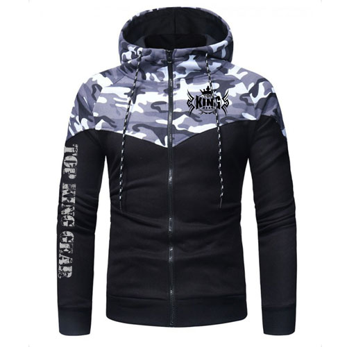  NEW TOPKINGGEAR CAMOUFLAGE PANELS MEN HOODIE:-