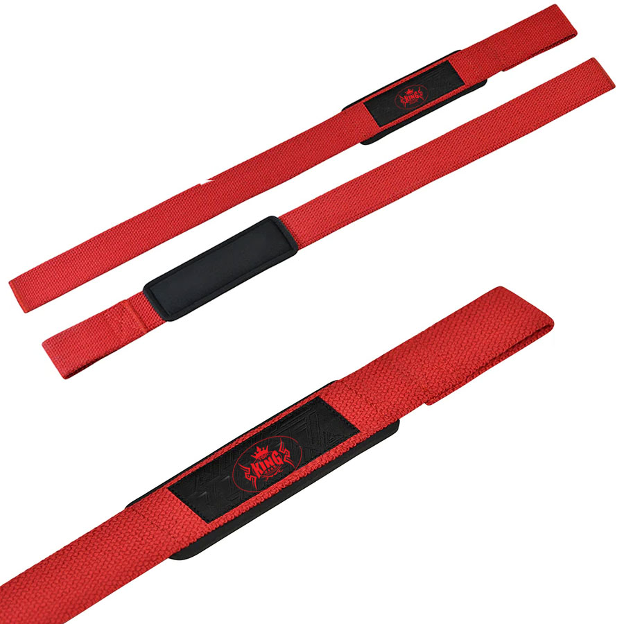 Red Weightlifting Training Wrist Straps:-