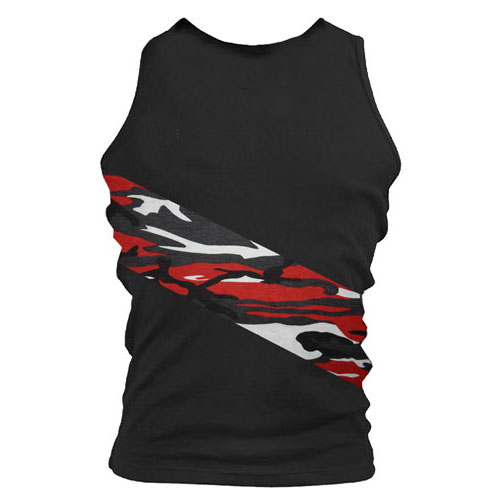 New TopKingGear Design Camouflage Center Cross Shape Gym Tank Top;-