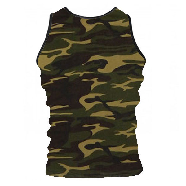 100% Cotton Camouflage Gym Tank Top:-