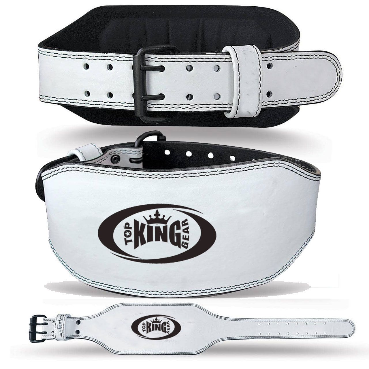 6 INCH LEATHER WEIGHT LIFTING GYM BELT