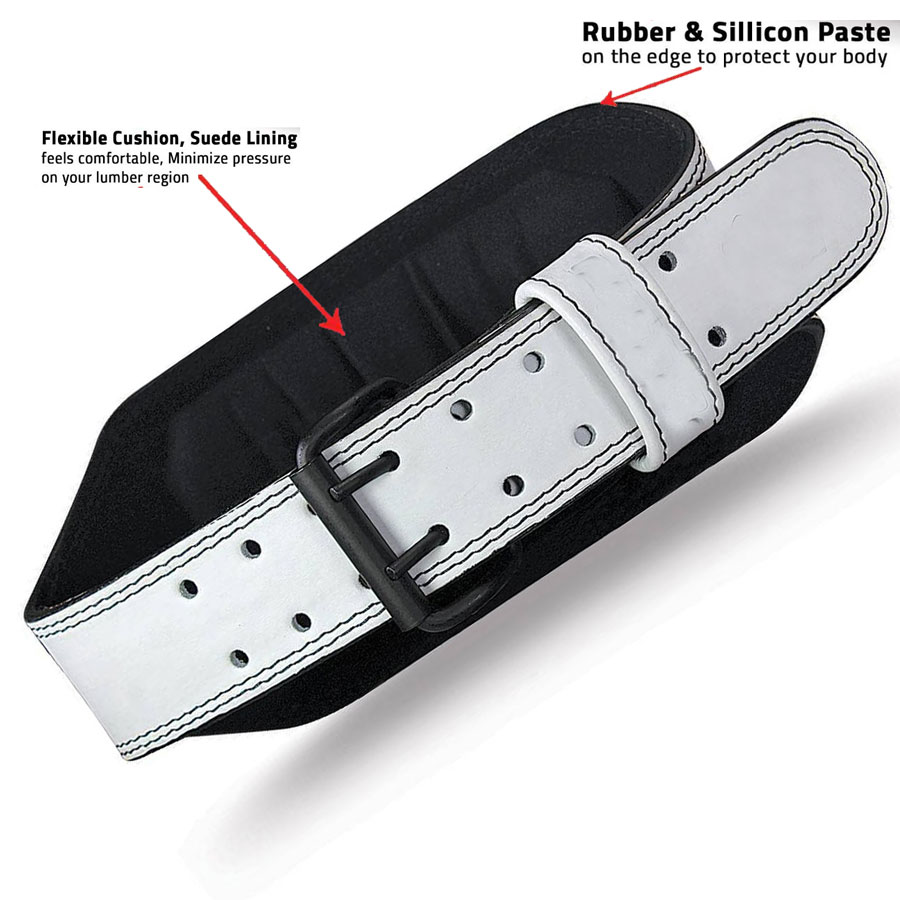 6 INCH LEATHER WEIGHT LIFTING GYM BELT