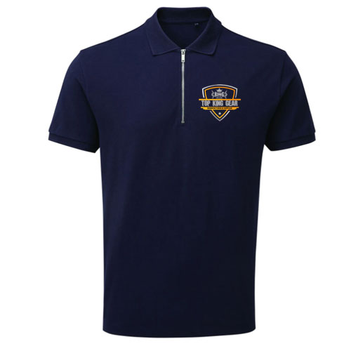 POLO SHIRT WITH FRONT ZIP:-