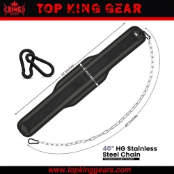 Weightlifting Training Neoprene Dipping Belt With Chain:-