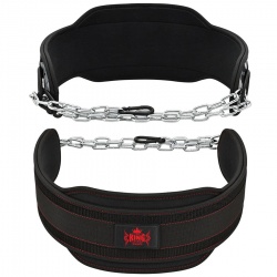 Weightlifting Training Neoprene Dipping Belt With Chain:-