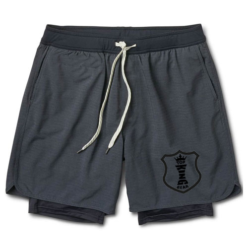 Men Double Layer Gym Running  Camo Shorts:-