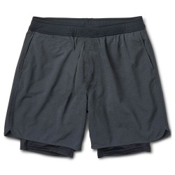 Men Double Layer Gym Running  Camo Shorts:-
