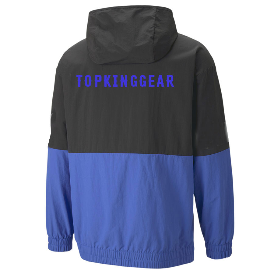 HOODED HALF ZIP WINDBREAKER JACKET:-