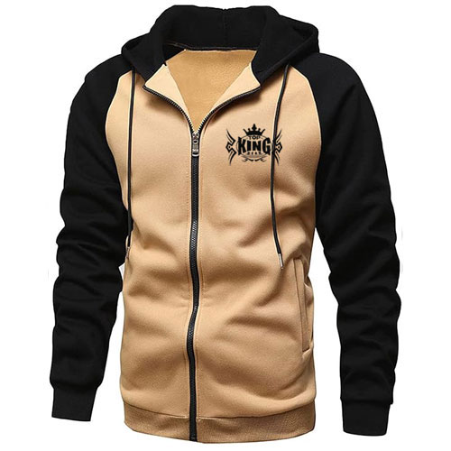 RAGLAN SLEEVES ZIP HOODIE:-