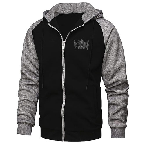 RAGLAN SLEEVES ZIP HOODIE:-