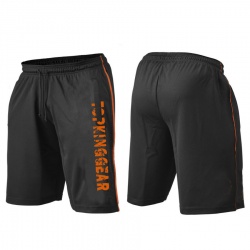 Men Contrast Sides Taping Mesh Shorts:-