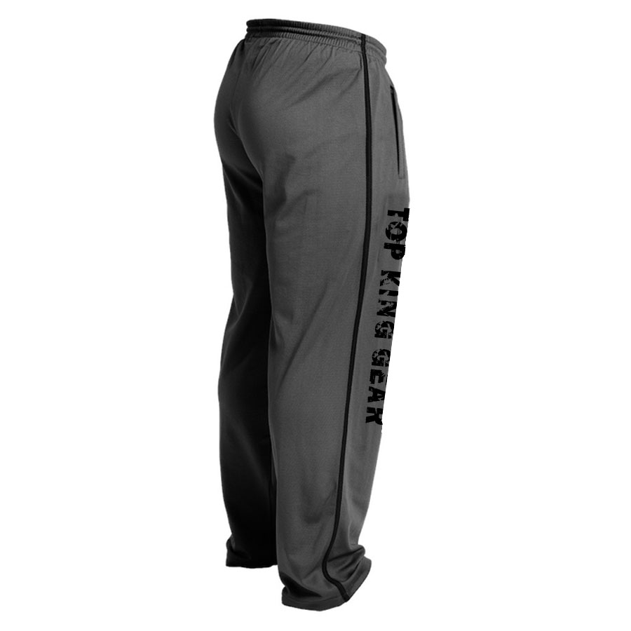 Men Contrast Sides Tapings Mesh Pant:-