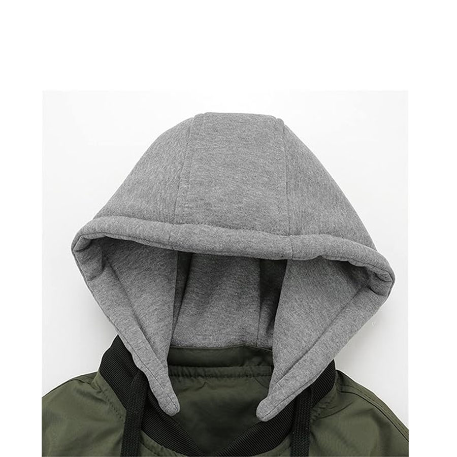 Men Varsity Hooded Button Down Softshell Jacket:-