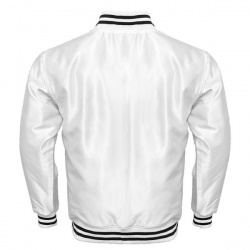 Custom Satin Varsity Bomber Jacket:-