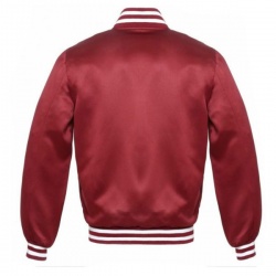 Satin Varsity Bomber Jacket:-