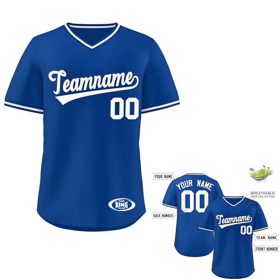 V-NECK BASEBALL JERSEY:-