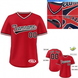 V-NECK BASEBALL JERSEY:-