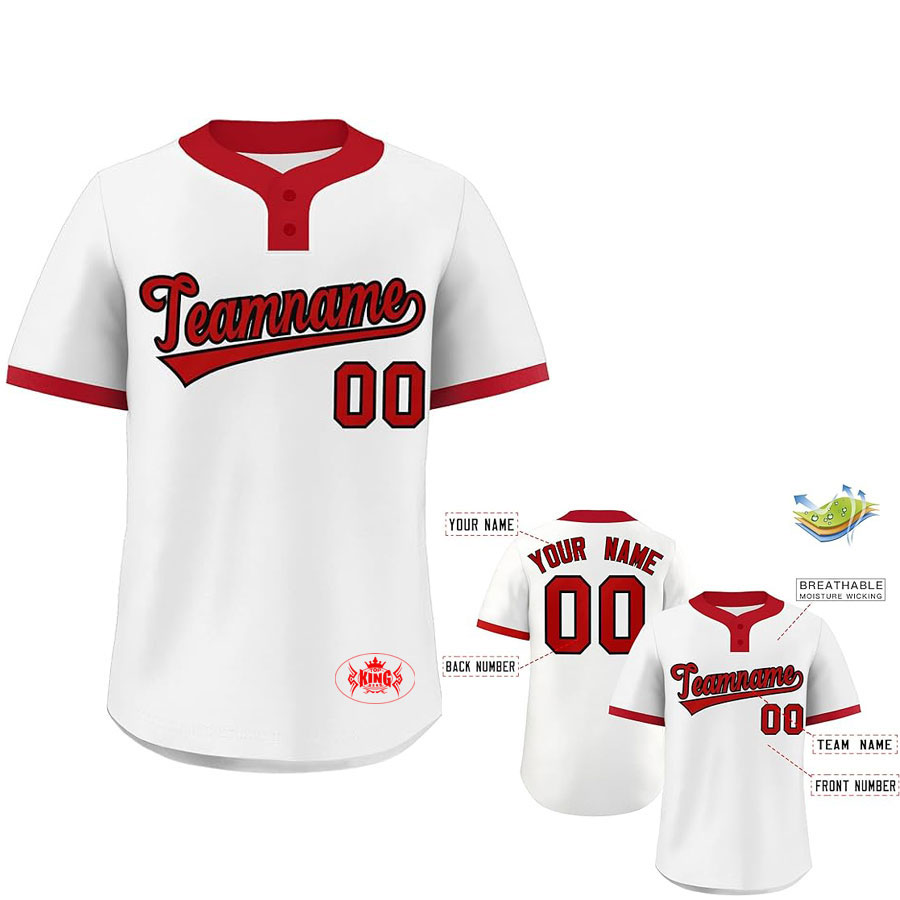 CUSTOM 2 Button BASEBALL JERSEY:-