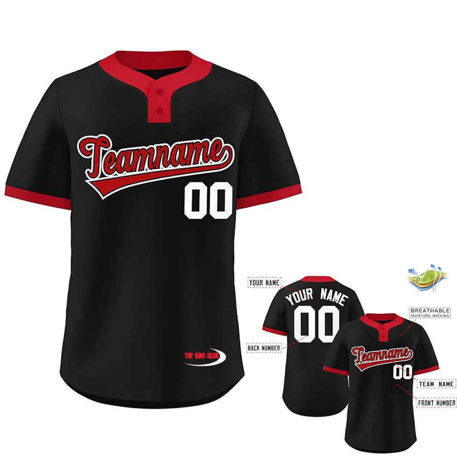 CUSTOM 2 Button BASEBALL JERSEY:-