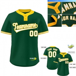 CUSTOM 2 Button BASEBALL JERSEY:-