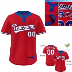CUSTOM 2 Button BASEBALL JERSEY:-